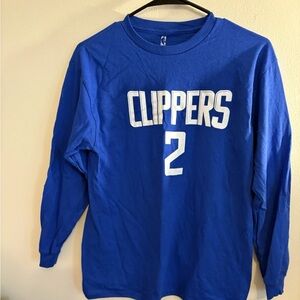 NBA Clippers Blue Long Sleeve Kids Tee NWT!